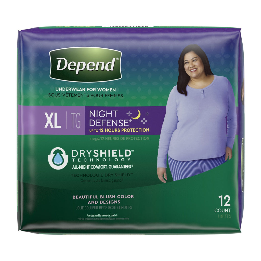 DependÂ® Night DefenseÂ® Maximum Absorbent Underwear, Extra Large