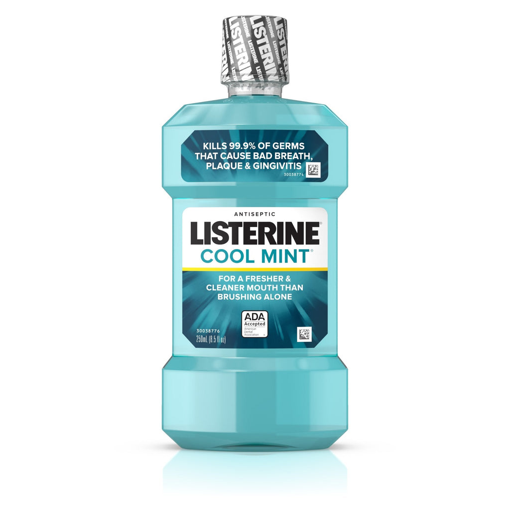 ListerineÂ¨ Cool MintÂ¨ Antiseptic Mouthwash, 250 mL Bottle