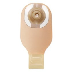 PremierÂª One-Piece Drainable Beige Filtered Ostomy Pouch, 12 Inch Length, 7/8 Inch Stoma