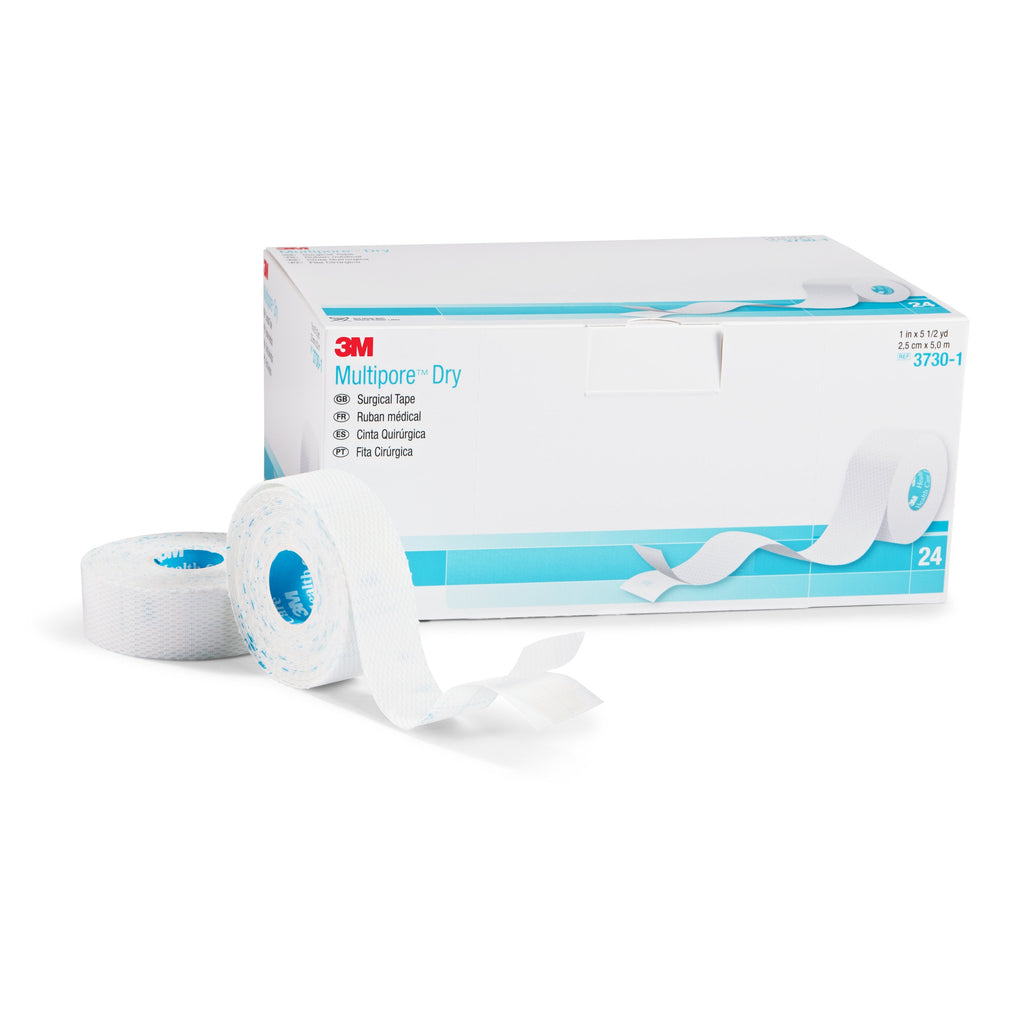 3Mâ„¢ Multiporeâ„¢ Dry Dressing Retention Tape with Liner, 1 Inch x 5-1/2 Yard, White