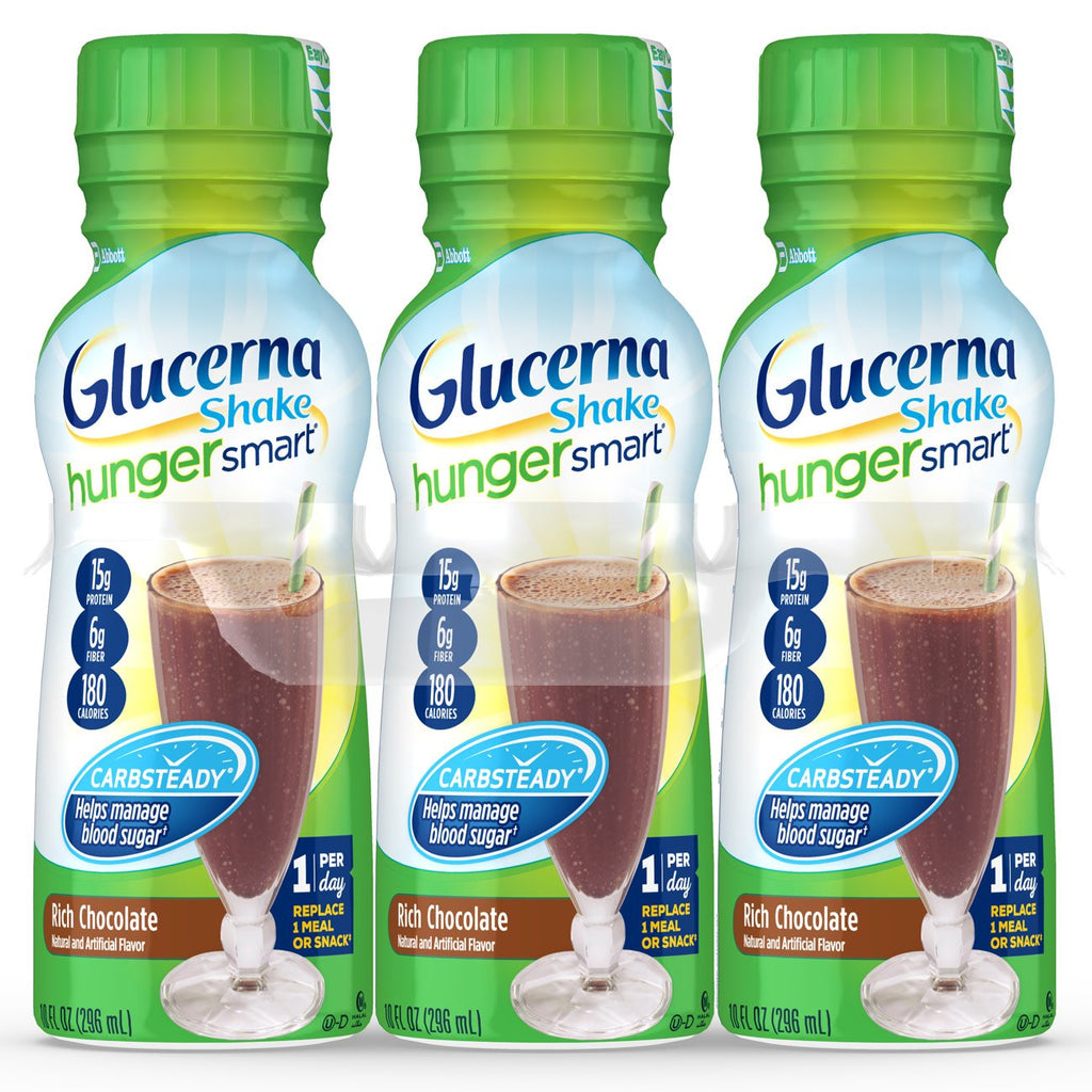 GlucernaÂ® Hunger SmartÂ® Chocolate Oral Supplement, 10 oz. Bottle