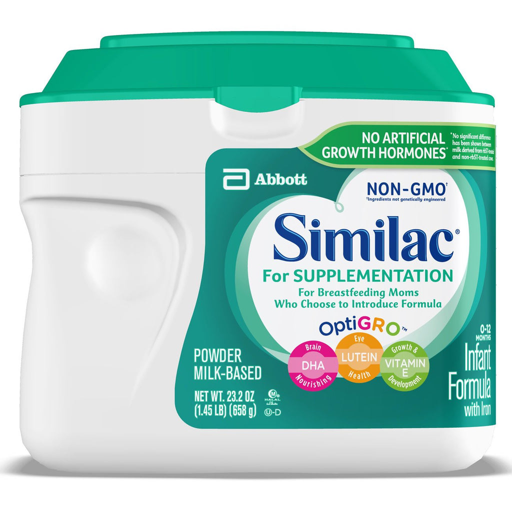 SimilacÂ® For Supplementation Non-GMO Powder Infant Formula, 1.45 lbs. Canister
