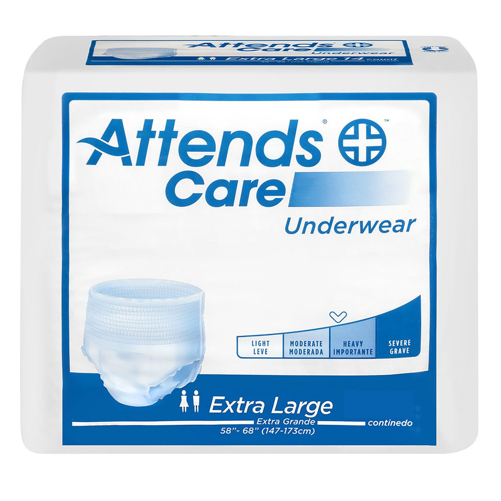 AttendsÂ® Care Adult Moderate Absorbent Underwear, X-Large, White