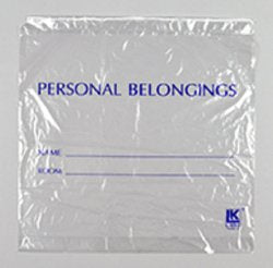 Patient Belongings Bag Elkay® Plastics 20 X 20 Inch LDPE Drawstring Closure Clear