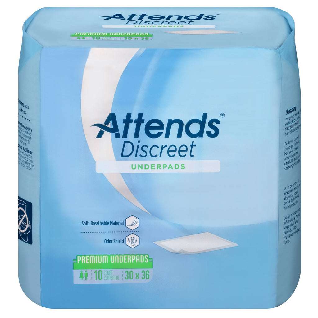 AttendsÂ® Discreet Premium Underpad, 30 X 36 Inches