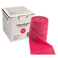 TheraBandÂ¨ Twin-PakÂ¨ Exercise Resistance Band, Red, 5 Inch x 4 Foot, Medium Resistance