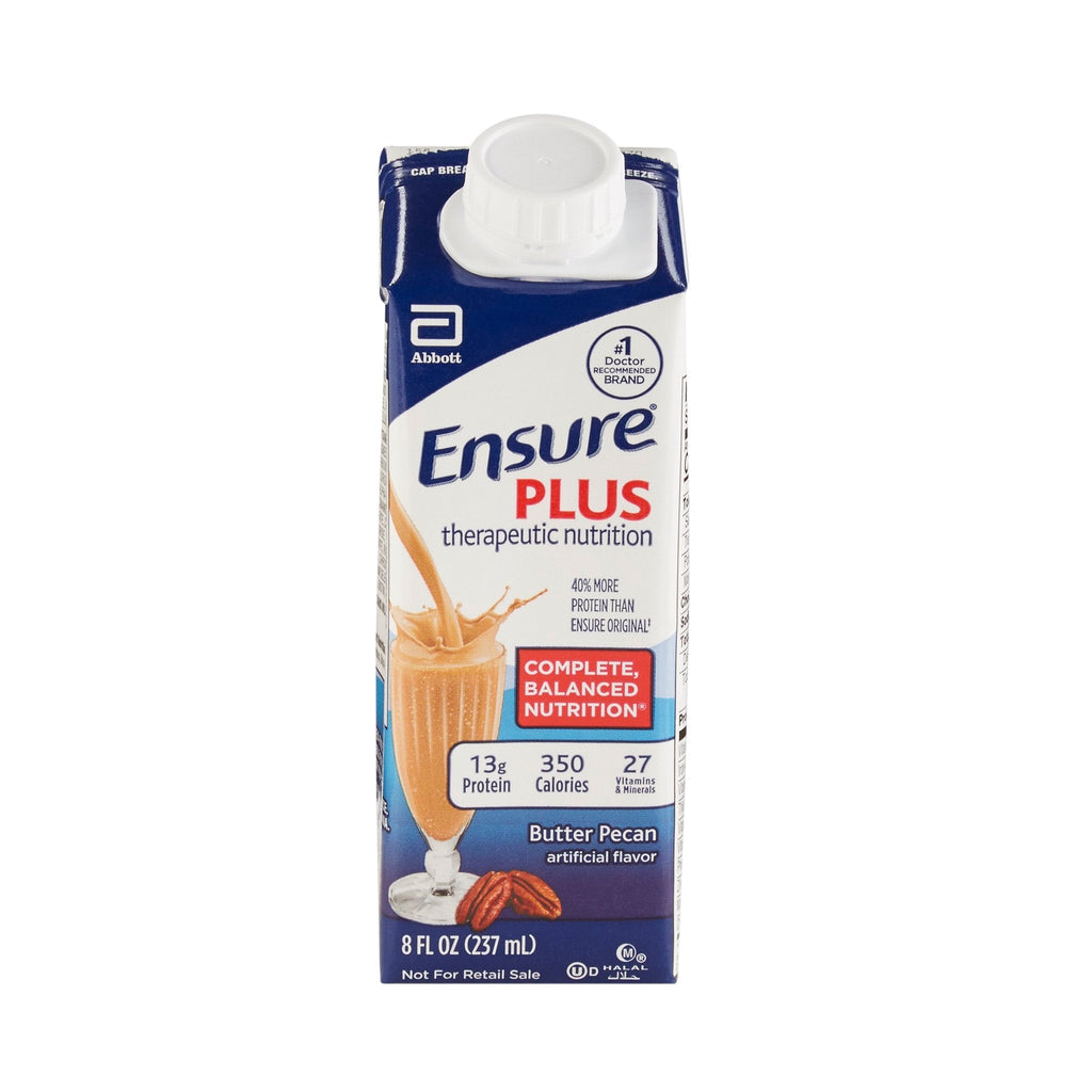 Ensure Plus Oral Supplement, Ready-to-Use, 8-oz Carton, Butter Pecan