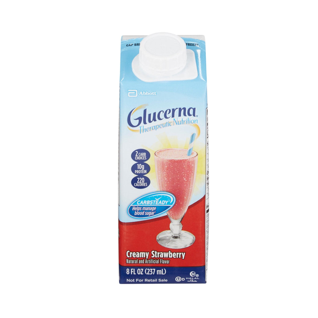GlucernaÂ® Shake Strawberry Oral Supplement, 8 fl. oz. Carton