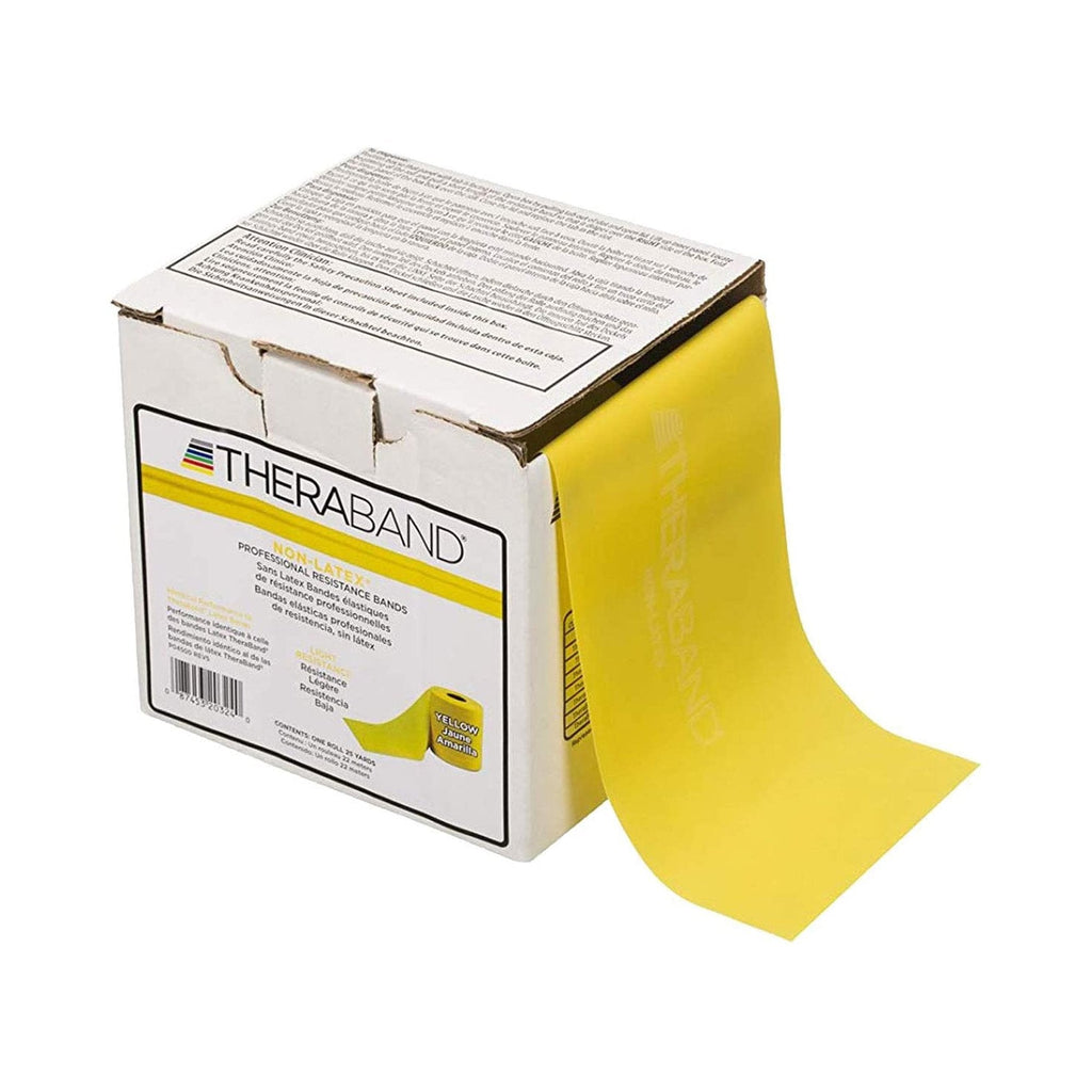 TheraBandÂ® Exercise Resistance Band, Yellow, 4 Inch x 25 Yard, Light Resistance