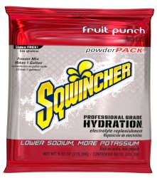 SqwincherÂ® Powder PackÂ® Fruit Punch Electrolyte Replenishment Drink Mix, 9.53 oz. Packet