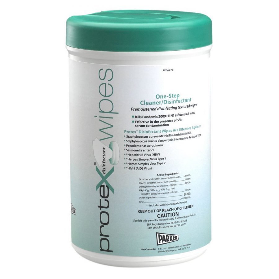 Protex™ Ultra Surface Disinfectant Cleaner Premoistened Quaternary Based Manual Pull Wipe 75 Count Canister Lemon Scent NonSterile