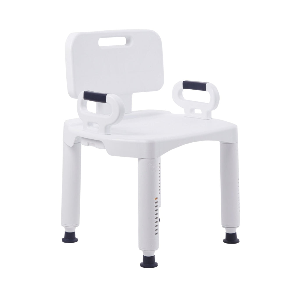 McKesson Removable Arm Rail Plastic Removable Back Bath Bench, 20Â½ Inch Width