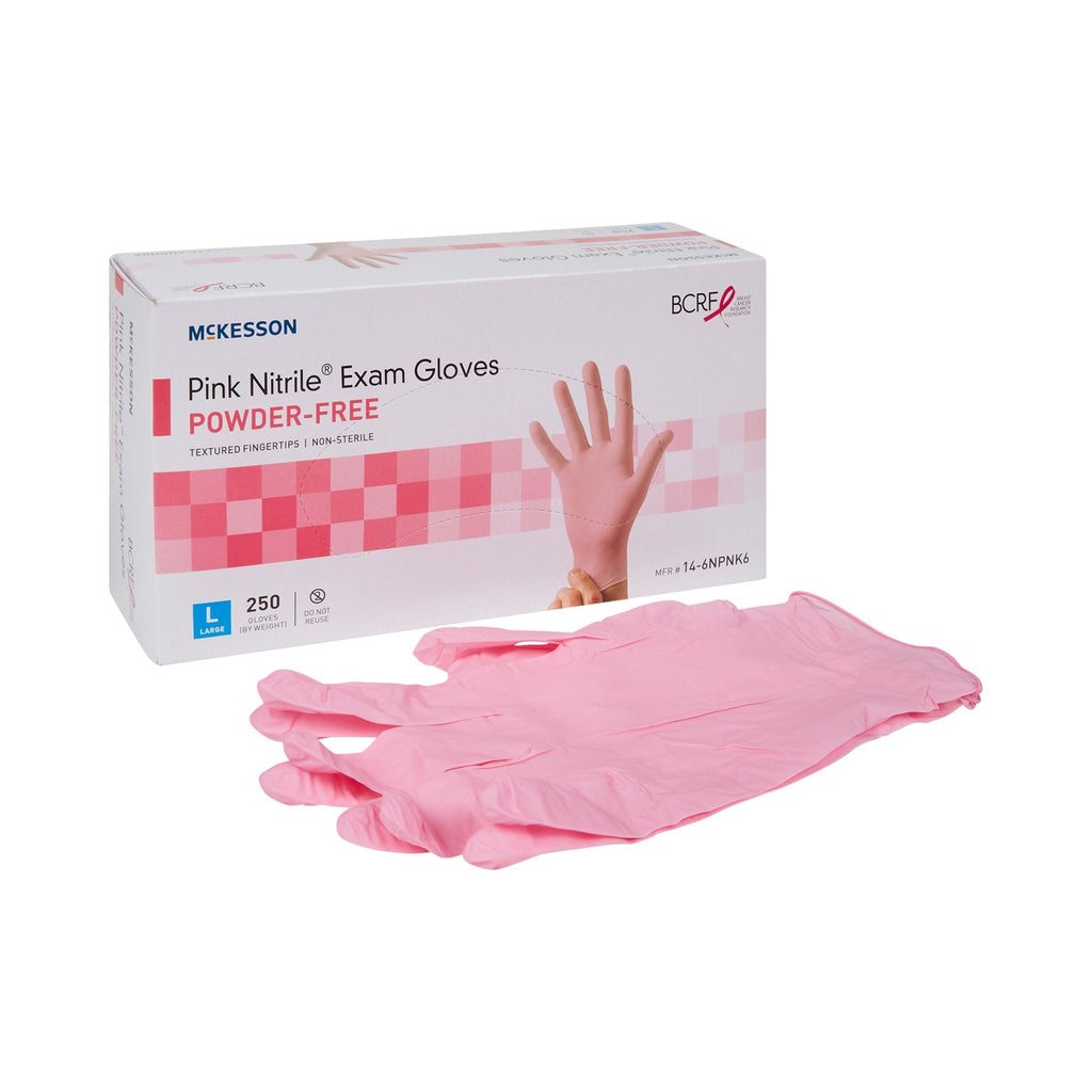 McKesson Pink NitrileÂ® Nitrile Exam Glove, Large, Pink