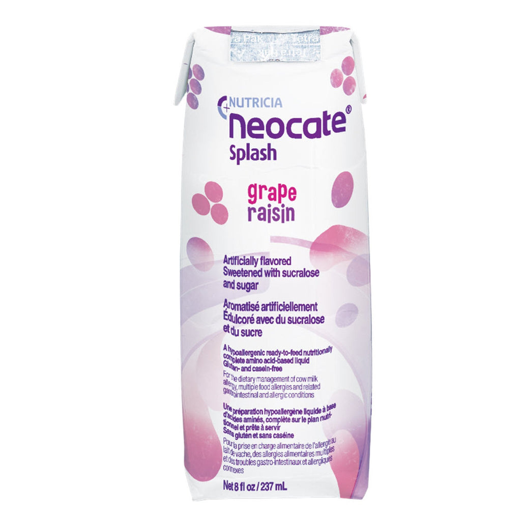 NeocateÂ® Splash Grape Pediatric Oral Supplement / Tube Feeding Formula, 8 oz. Carton