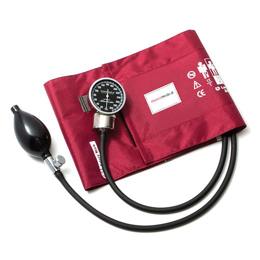 McKesson Aneroid Sphygmomanometer with Cuff, Arm, Large, Burgundy