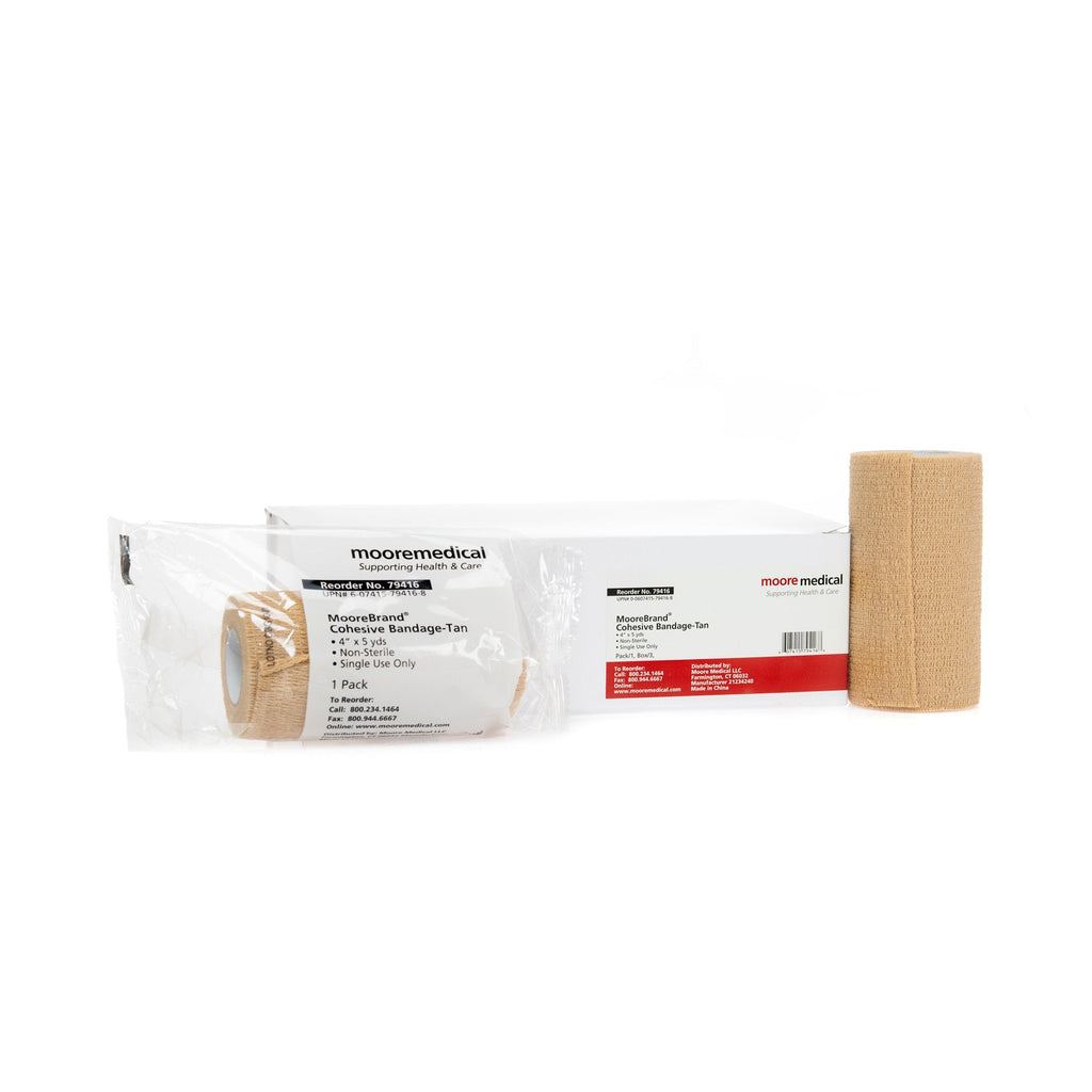 MooreBrand Cohesive Bandage, 4 x 5 Yard