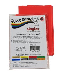 Sup-R BandÂ¨ Exercise Resistance Band, Red, 5 Inch x 5 Foot, Light Resistance