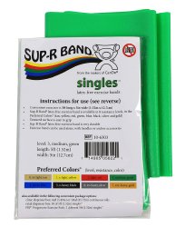 Sup-R BandÂ¨ Exercise Resistance Band, Green, 5 Inch x 5 Foot, Medium Resistance