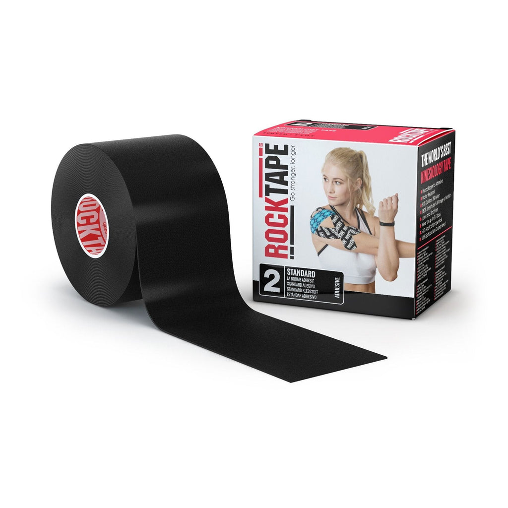 Rock TapeÂ¨ Cotton / Nylon Kinesiology Tape, 2 Inch x 16-2/5 Foot, Black