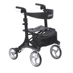 Nitro Elite CF 4 Wheel Rollator, Black