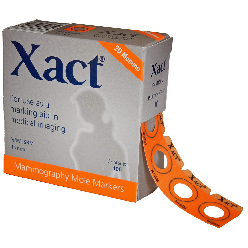 Mammography Mole Marker Xact® Orange 15 mm Circle 3/4 X 1 Inch