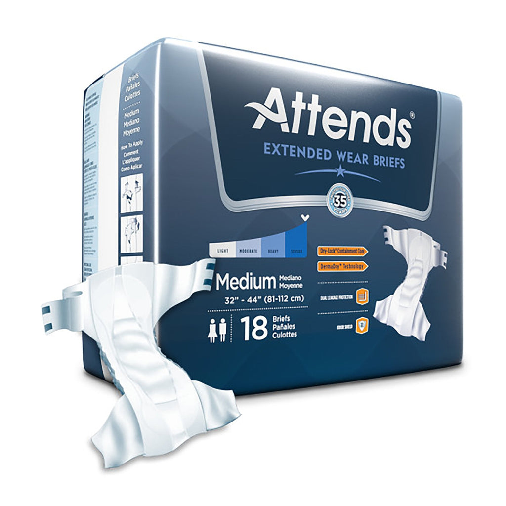 AttendsÂ® Briefs with Overnight Protection, Medium