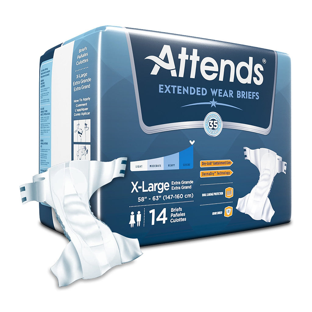 AttendsÂ® Briefs with Overnight Protection, X-Large