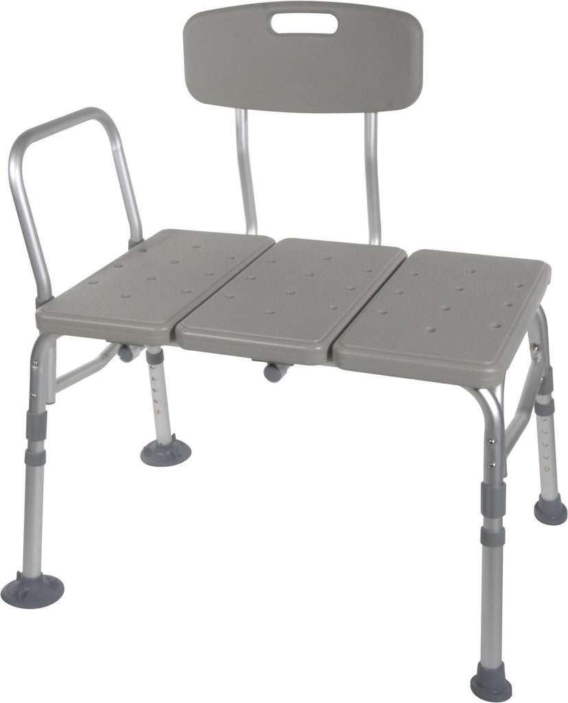 driveÂª Aluminum Knocked Down Bath Transfer Bench, 17_ Ã 21_ Inch Seat Height