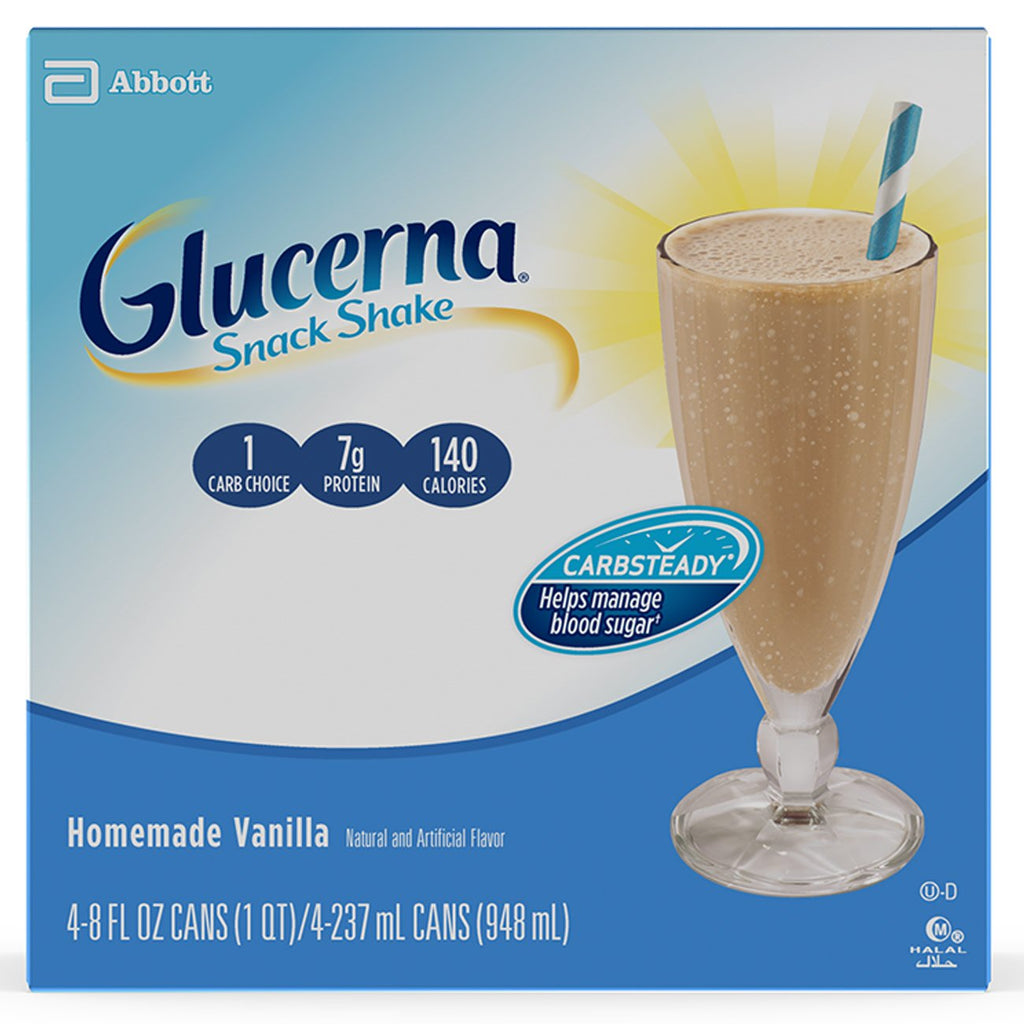 Oral Supplement Glucerna® Snack Shake Homemade Vanilla Flavor Ready to Use 8 oz. Can
