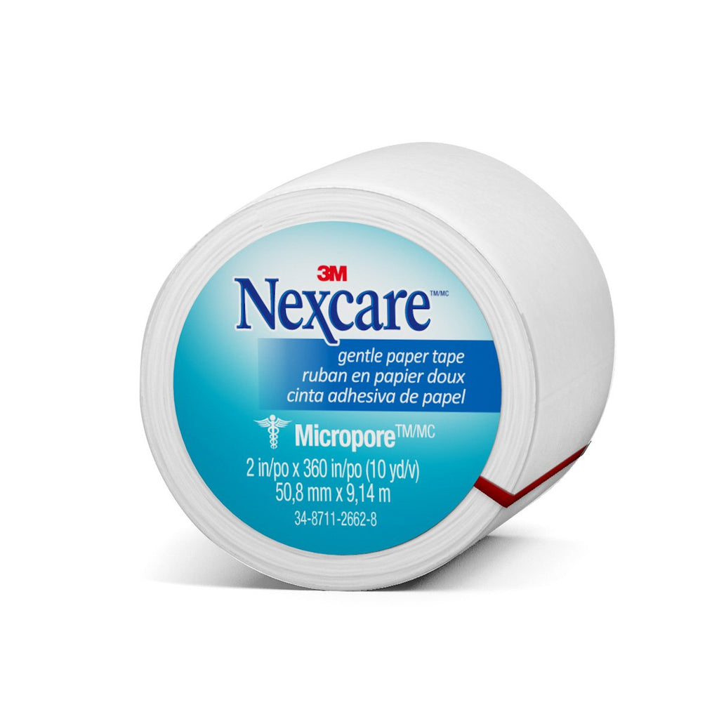 3Mâ„¢ Nexcareâ„¢ Microporeâ„¢ Paper Medical Tape, 2 Inch x 10 Yard, White