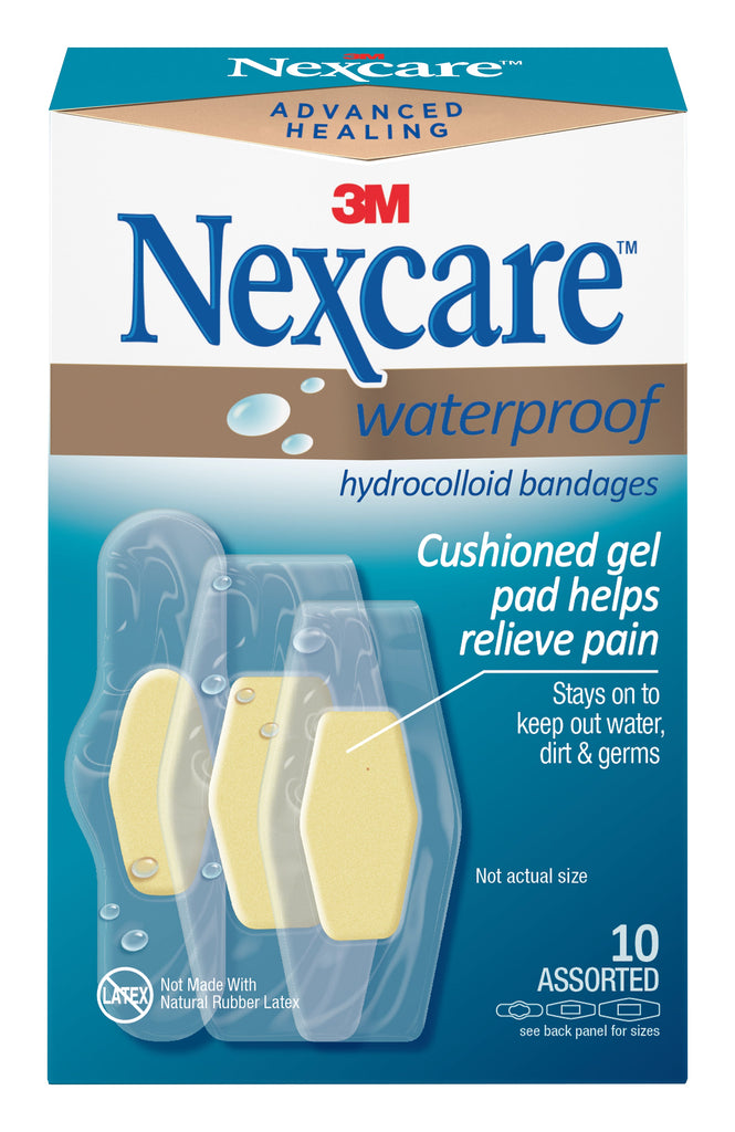 Nexcareâ„¢ Waterproof Clear Adhesive Strip, 1 x 2-1/5 Inch / 1-1/5 x 2-2/5 Inch / 1 x 2 - 7/10 Inch