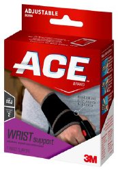 3M Ace Wrist Support, Low Profile, Black, One-Size