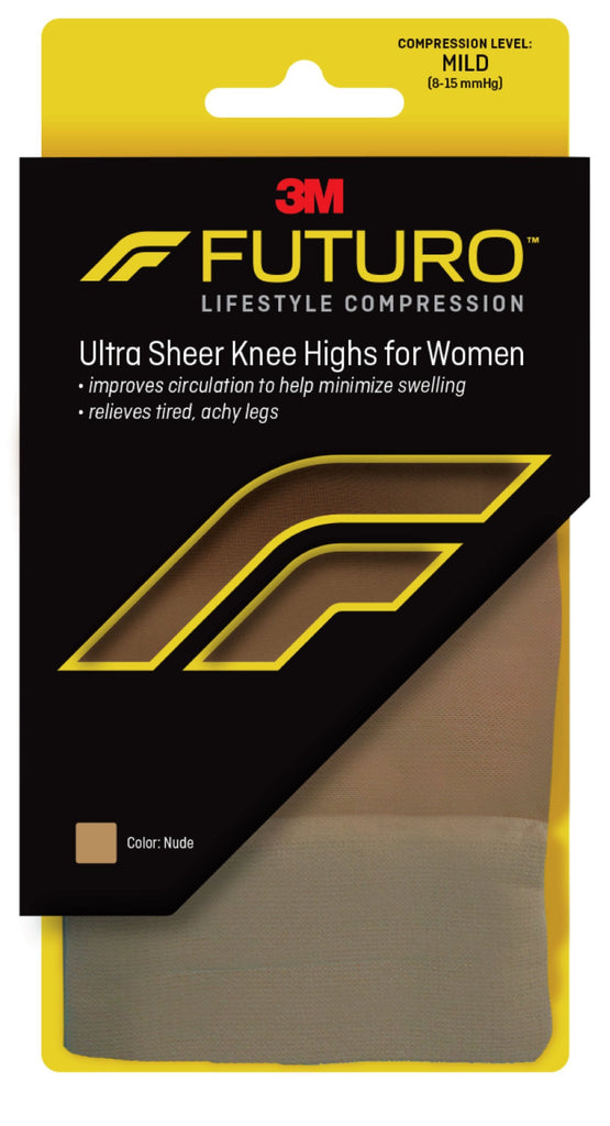 3Mâ„¢ Futuroâ„¢ Energizing Compression Stockings, Knee High, Nude, 8 to 15 mmHg, Adult Women, Medium