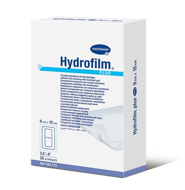 HydrofilmÂ¨ Plus Transparent Film Dressing with Pad, 3-1/2 x 6 Inch
