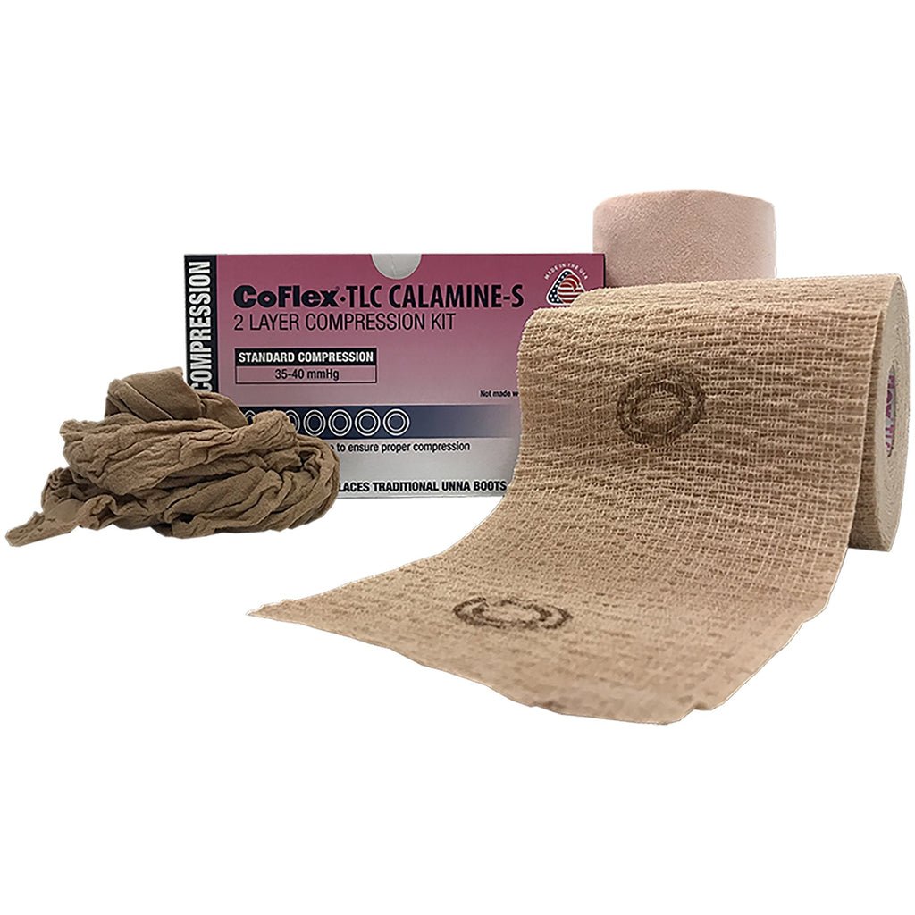 CoFlexÂ® 2 Layer Compression Bandage System, 4 Inch X 6 Yard / 4 Inch X 7 Yard