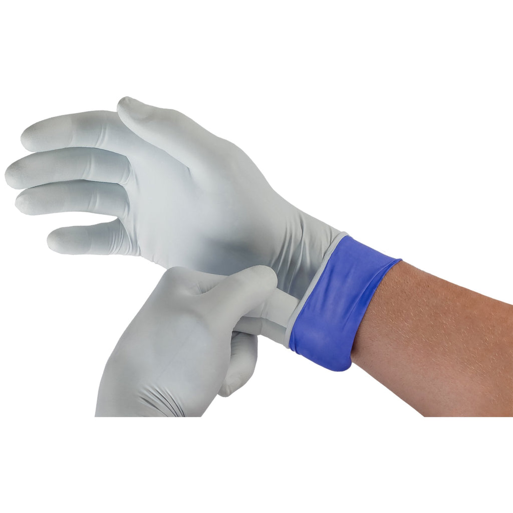 LifeStarâ„¢ EC Nitrile Extended Cuff Length Exam Glove, Extra Large, White / Blue