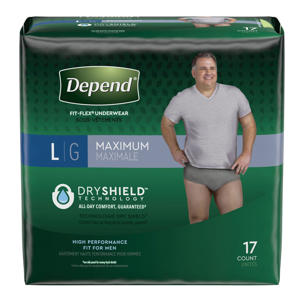 DependÂ® FIT-FLEXÂ® Absorbent Underwear for Men