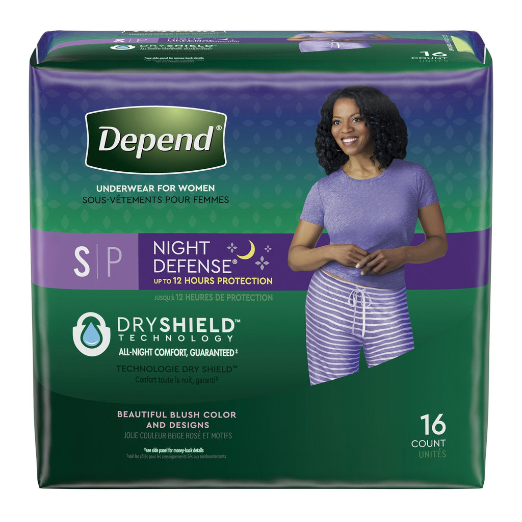 DependÂ® Night DefenseÂ® Absorbent Underwear, Small