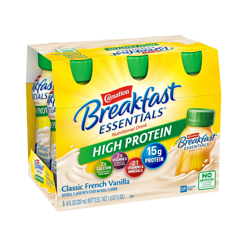 Carnation Breakfast EssentialsÂ® High Protein Vanilla Oral Supplement, 8 oz. Bottle
