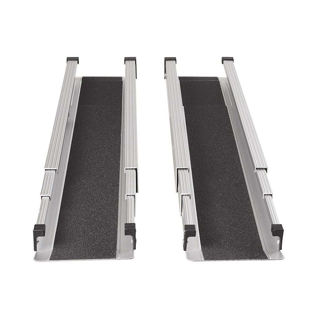 MabisÂ¨ Wheelchair Ramp, For Use With Wheelchair, 3 - 5 in. L x 7 in. W, Aluminum