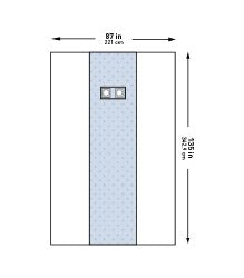 McKesson Femoral Angiography X-Long Drape, 87 x 135 Inch
