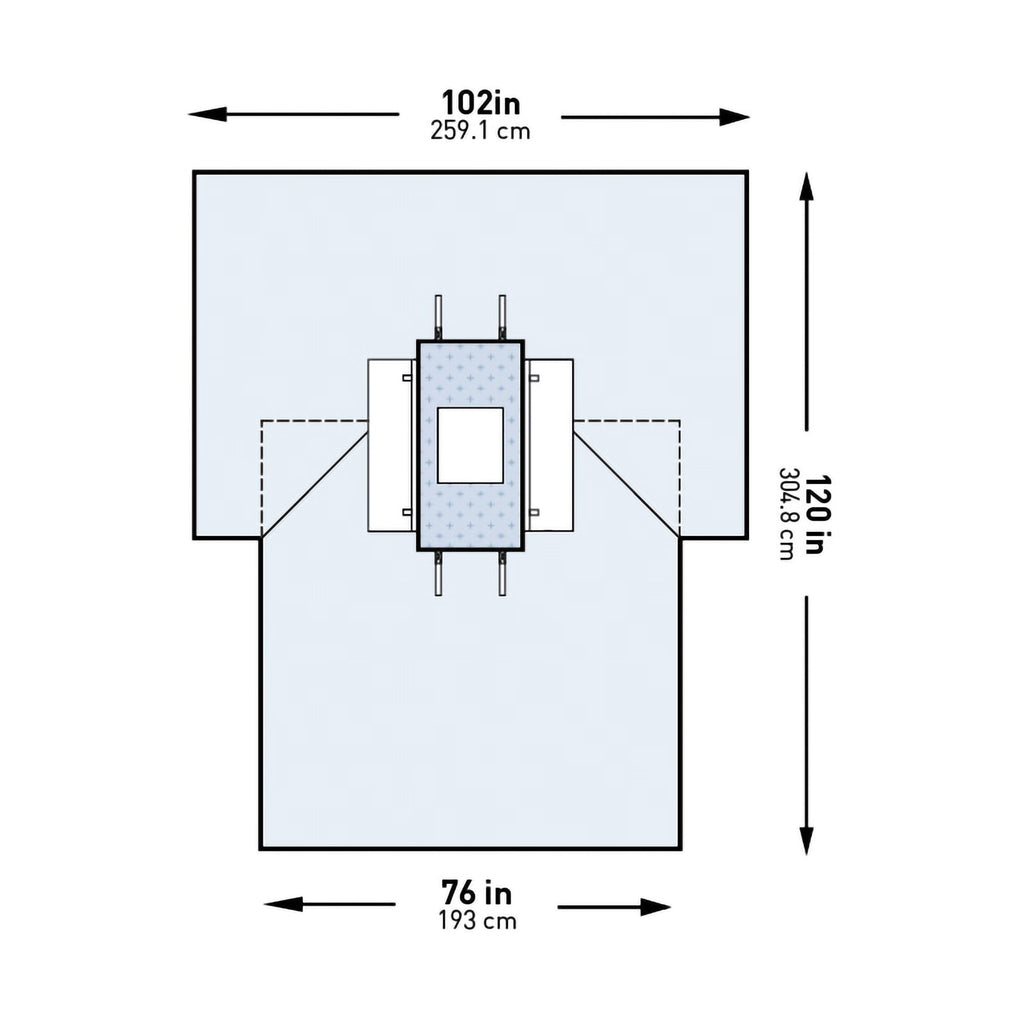 McKesson Laparotomy Drape, 102 x 76 x 120 Inch