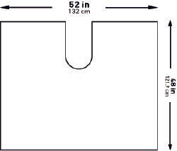 McKesson Impervious U-Drape, 52 x 48 Inch