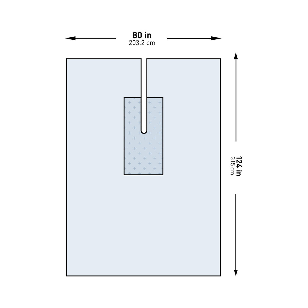 McKesson U-Drape with Split, 80 x 124 Inch