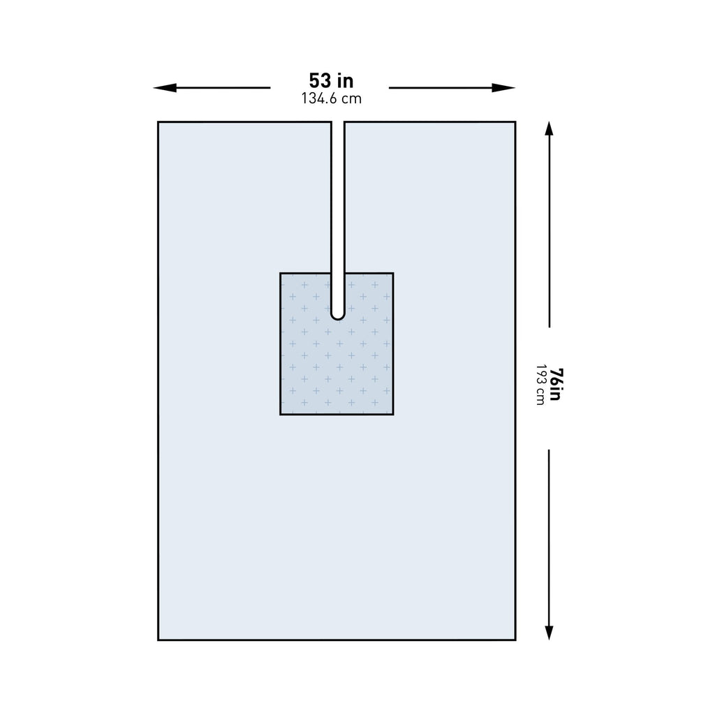 McKesson U-Drape with Split, 53 x 76 Inch