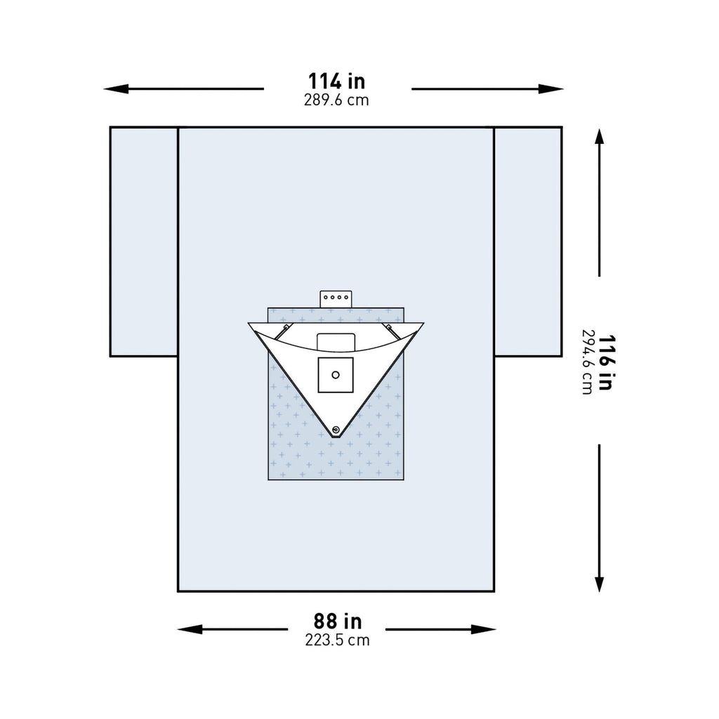 McKesson Heavy-Duty Knee Arthroscopy Drape, 114 x 88 x 116 Inch