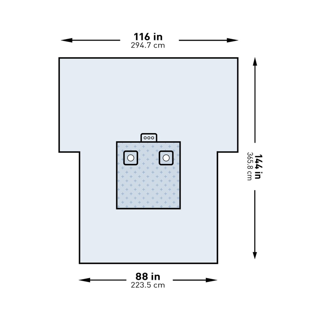 McKesson Bilateral Limb Drape, 116 x 88 x 114 Inch