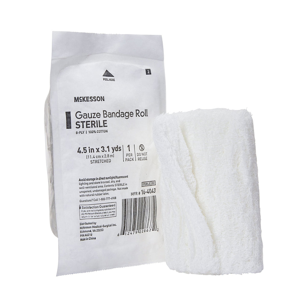 McKesson Sterile Fluff Bandage Roll, 4Â½ Inch x 3-1/10 Yard