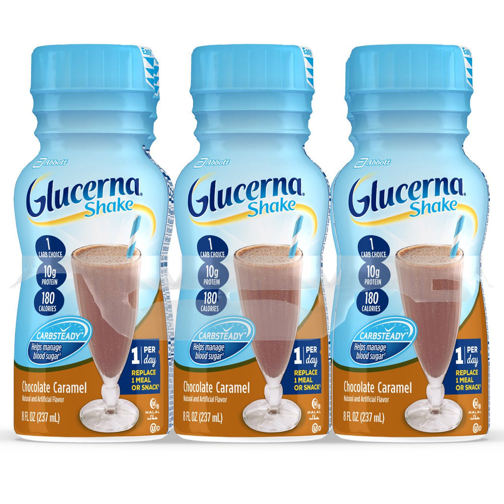GlucernaÂ® Shake Chocolate Caramel Oral Supplement, 8 oz. Bottle