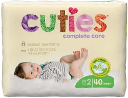 CutiesÂ® Complete Care Diaper, Size 2, 40 per Package